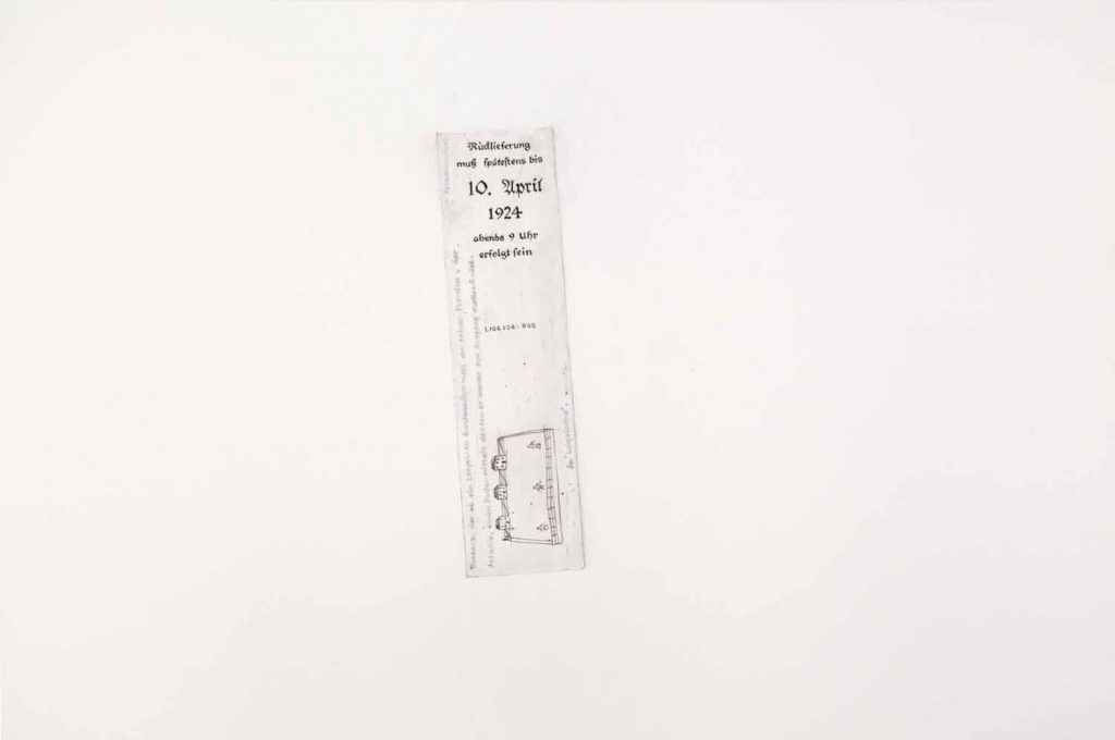 Walter Benjamin's Bookmark - drawing by Penny McCarthy